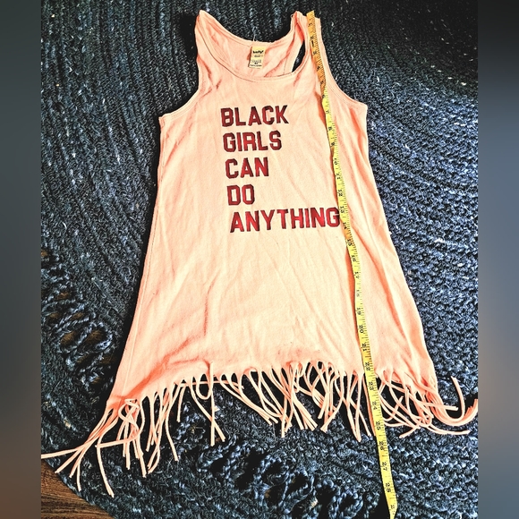 Black girls can do anything racerback tank top with fringes slight smudge - Picture 2 of 4